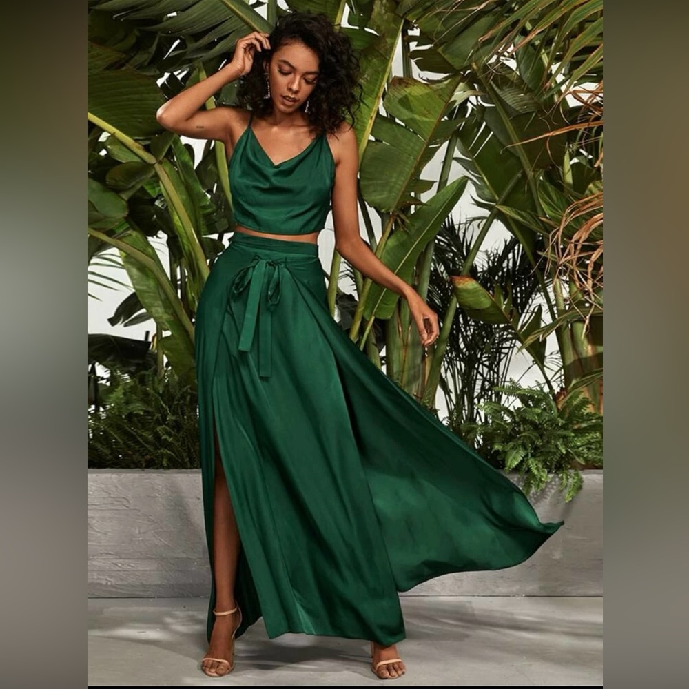 Emerald green two piece set